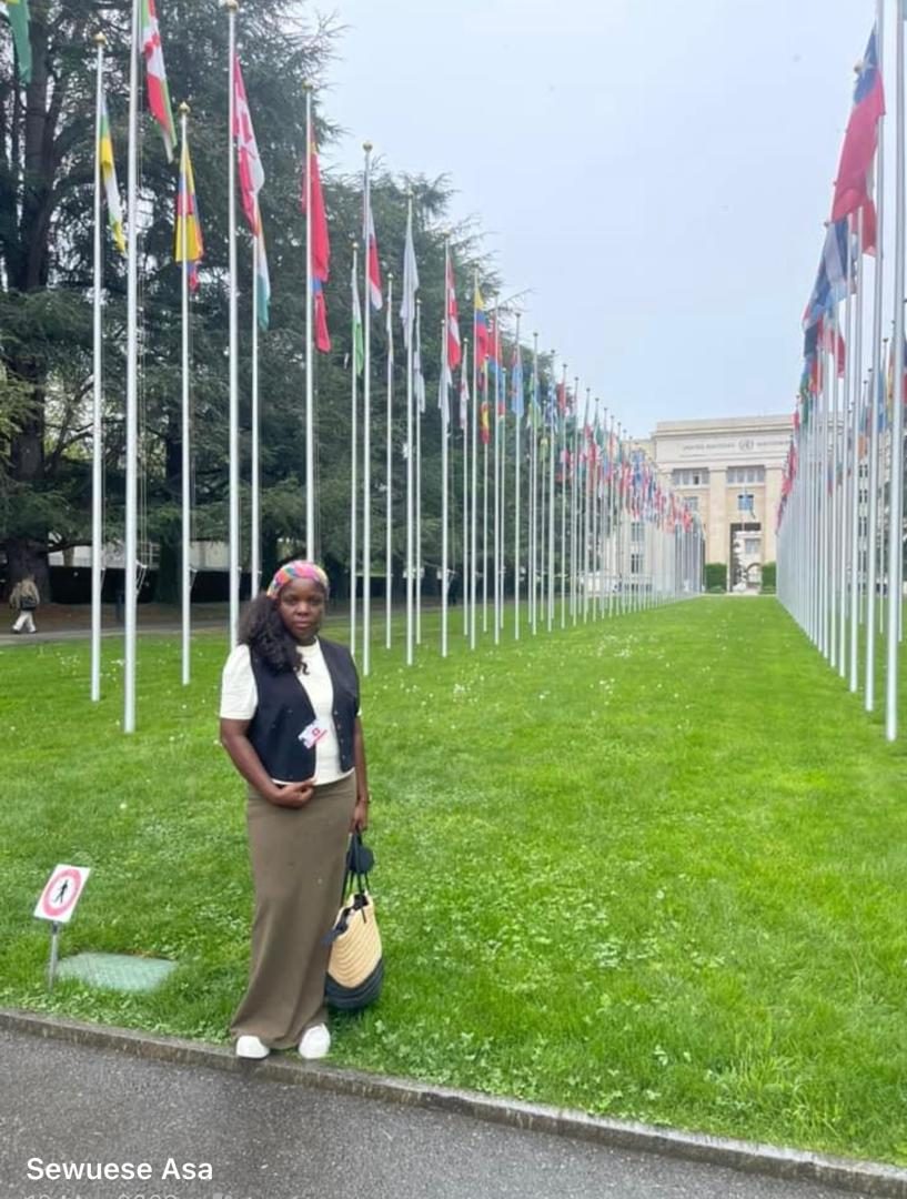 Sewuese Asa representing grassroots voices at an international forum